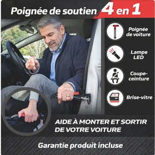 Poignée de soutien voiture 4-en-1